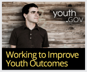 Badge for youth.gov: Working to Improve Youth Outcomes