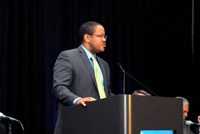 Michael Strautmanis, Deputy Assistant to the President and Counselor for Strategic Engagement to the Senior Advisor, White House Office of Public Engagement, moderates the Plenary Panel 