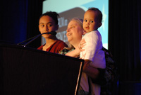 Sue Badeau, Casey Family Programs, with two of her granddaughters